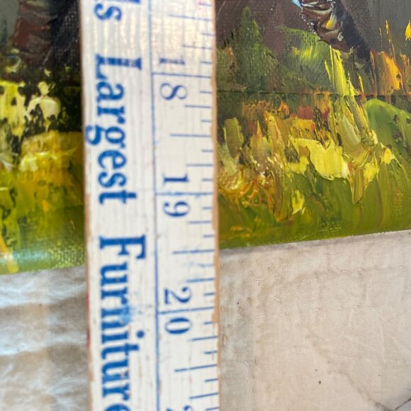 Hand-Painted Rooster Canvas Wall Painting Art with Decorative Metal Scroll Frame - Picture 9 of 10